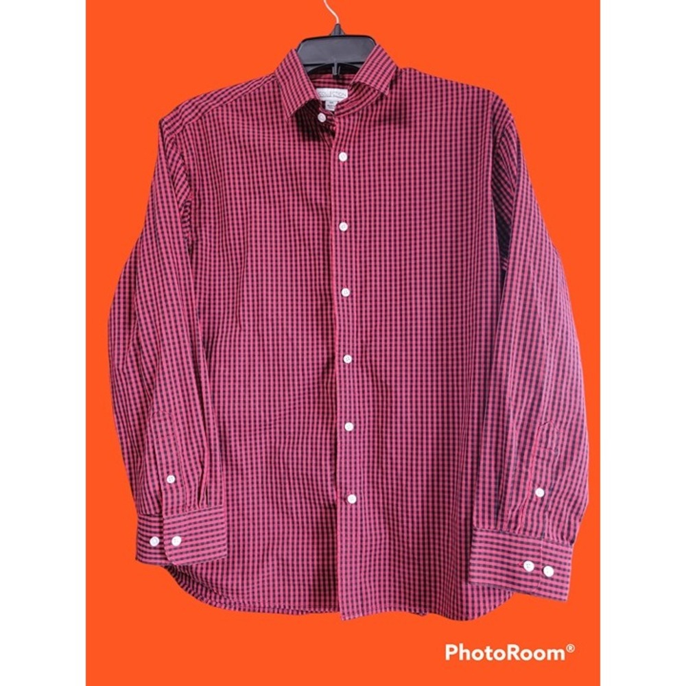 Boy's Collection by‎ Michael Strahan Size 18H Red/Black Check {K39}